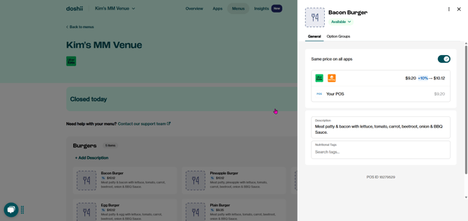 Dynamic Pricing at Item Level